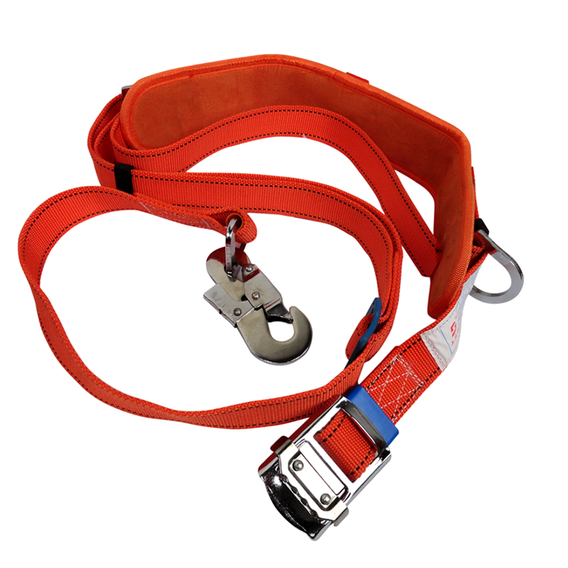 单腰式国标腰带电工爬杆围杆式安全带户外高空作业安全绳套装